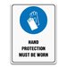 HAND PROTECTION MUST BE WORN SIGN